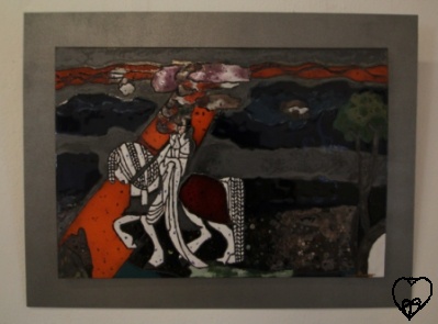 Cabalgando al inusuno. (Vendida).
